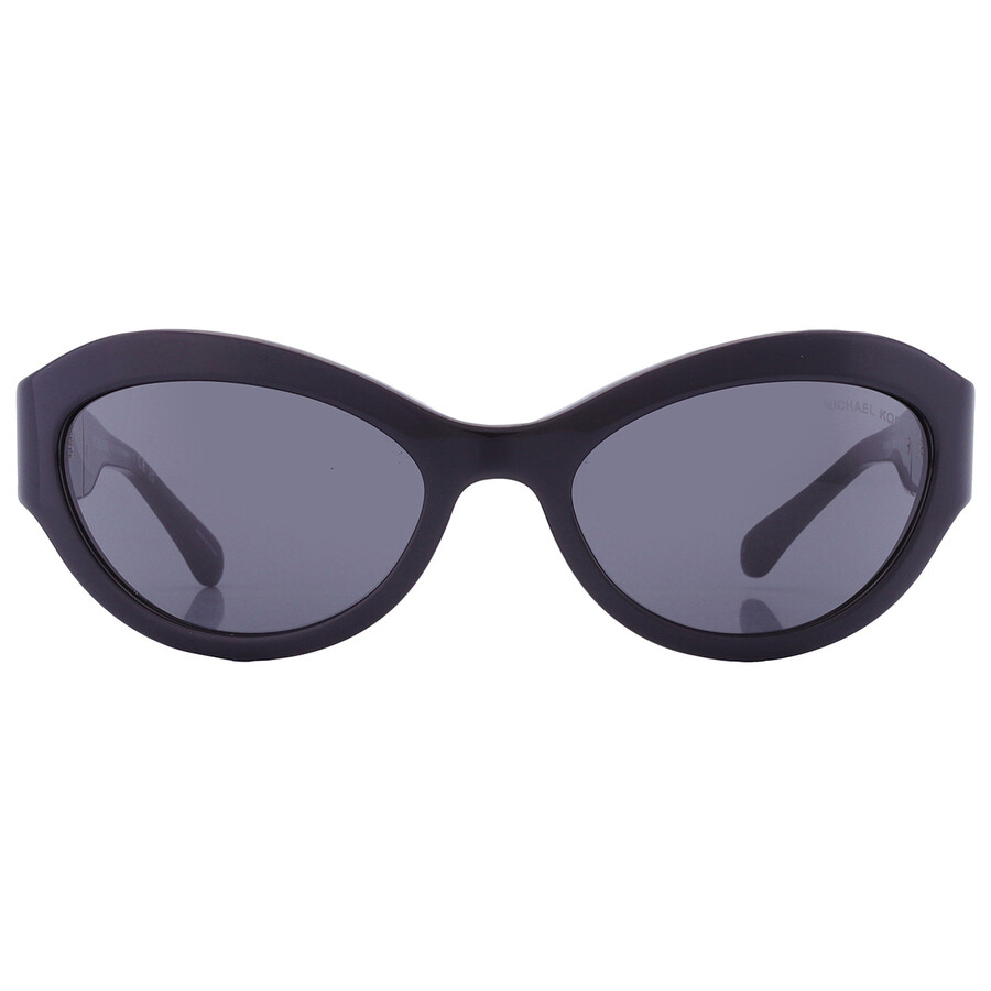 Michael Kors Burano Oval-frame Sunglasses In Black / Dark / Grey