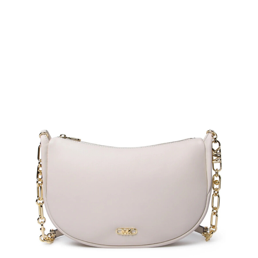 Michael Kors Calf Leather Shoulder Bag In Beige