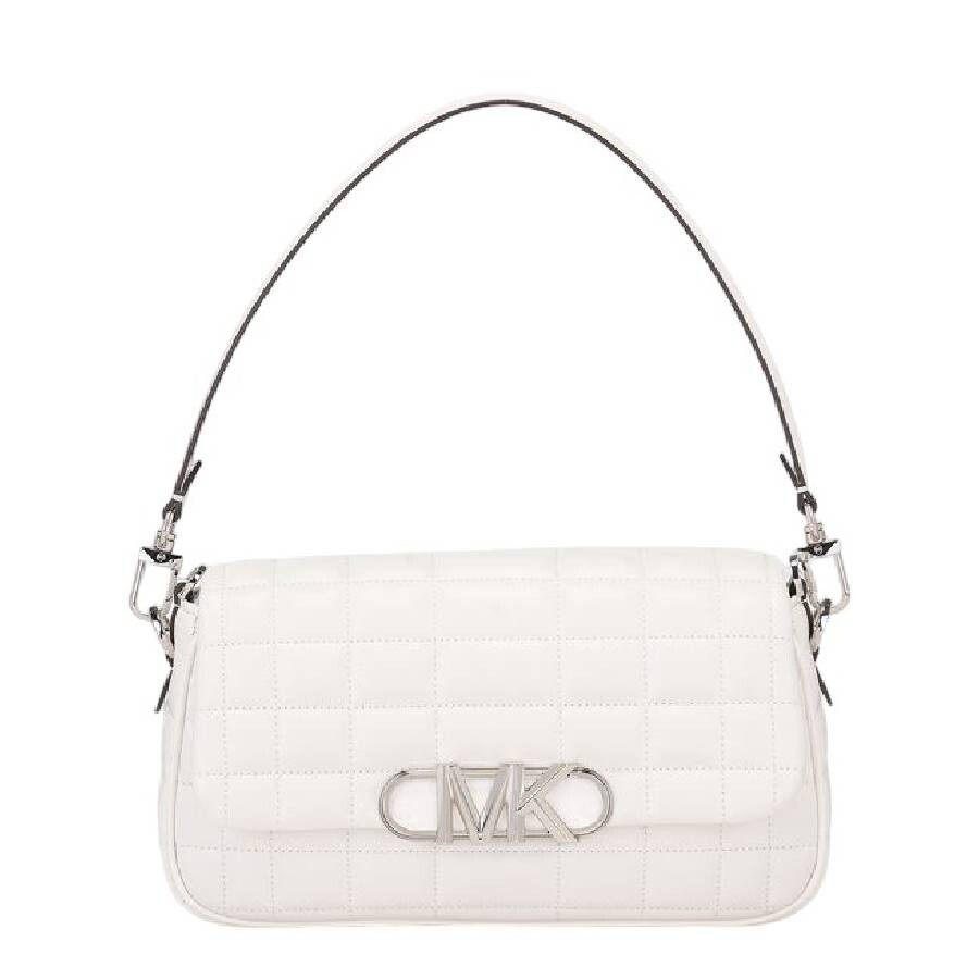 Michael Kors Chain Strap Logo Detailed Shoulder Bag In White