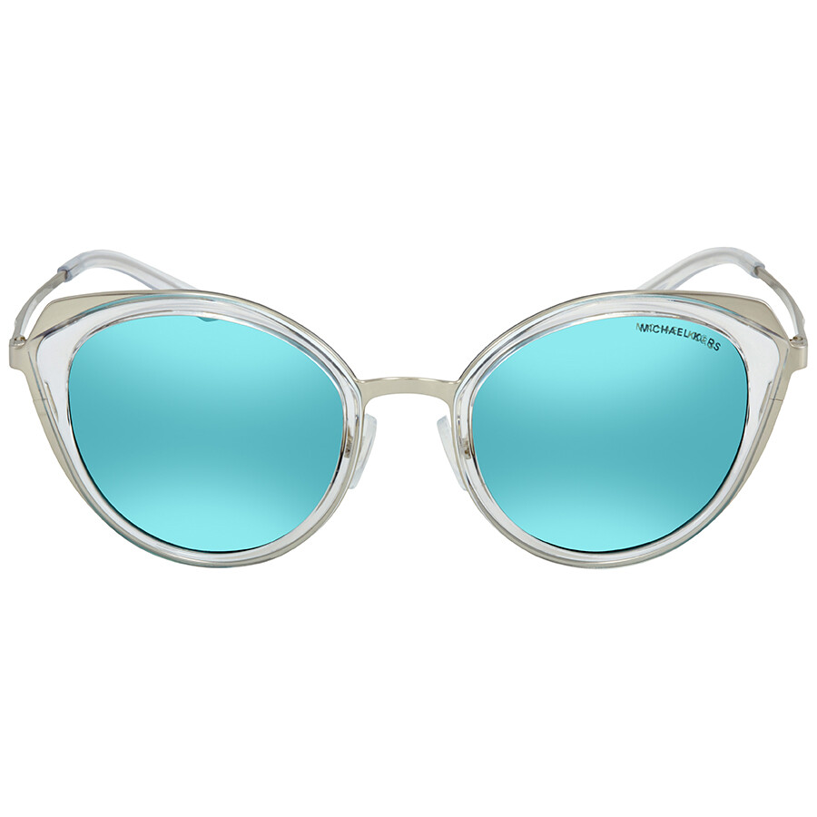 Michael Kors Charleston Teal Mirror Cat Eye Ladies Sunglasses MK1029