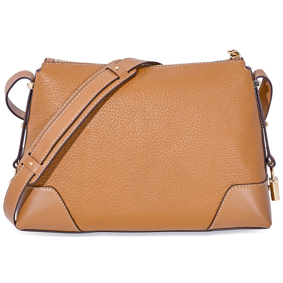 Michael Kors Crosby Medium Pebbled Leather Messenger Bag Acorn
