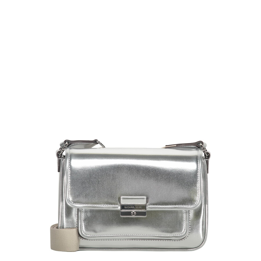 Michael Kors Medium Bradshaw Shoulder Bag In Silver