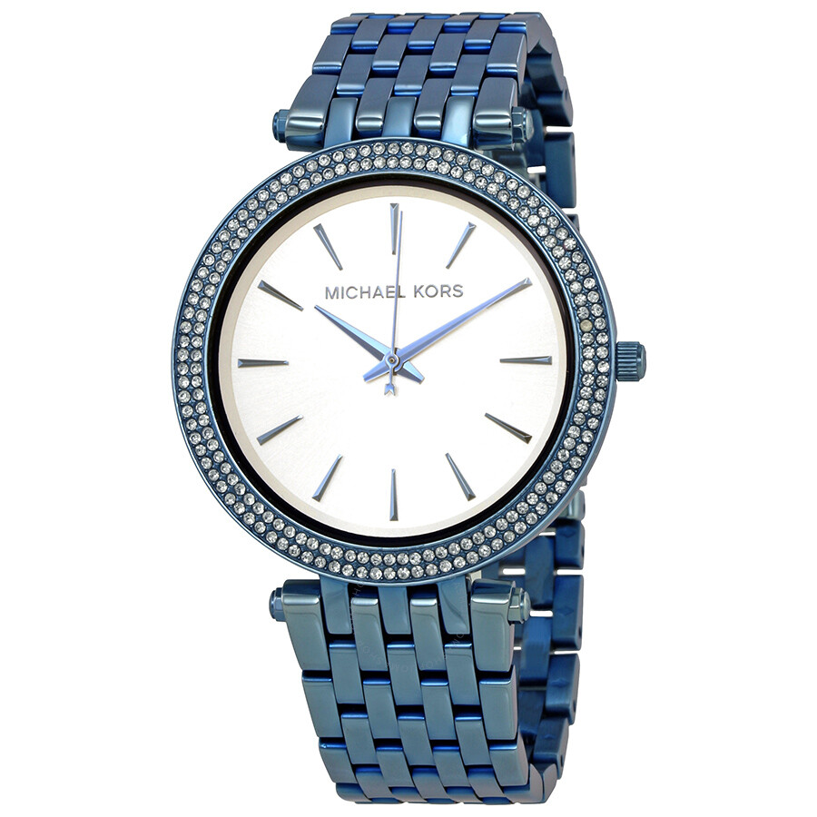 Michael Kors Darci Silver Dial Ladies Blue Tone Watch MK3675 - Darci ...