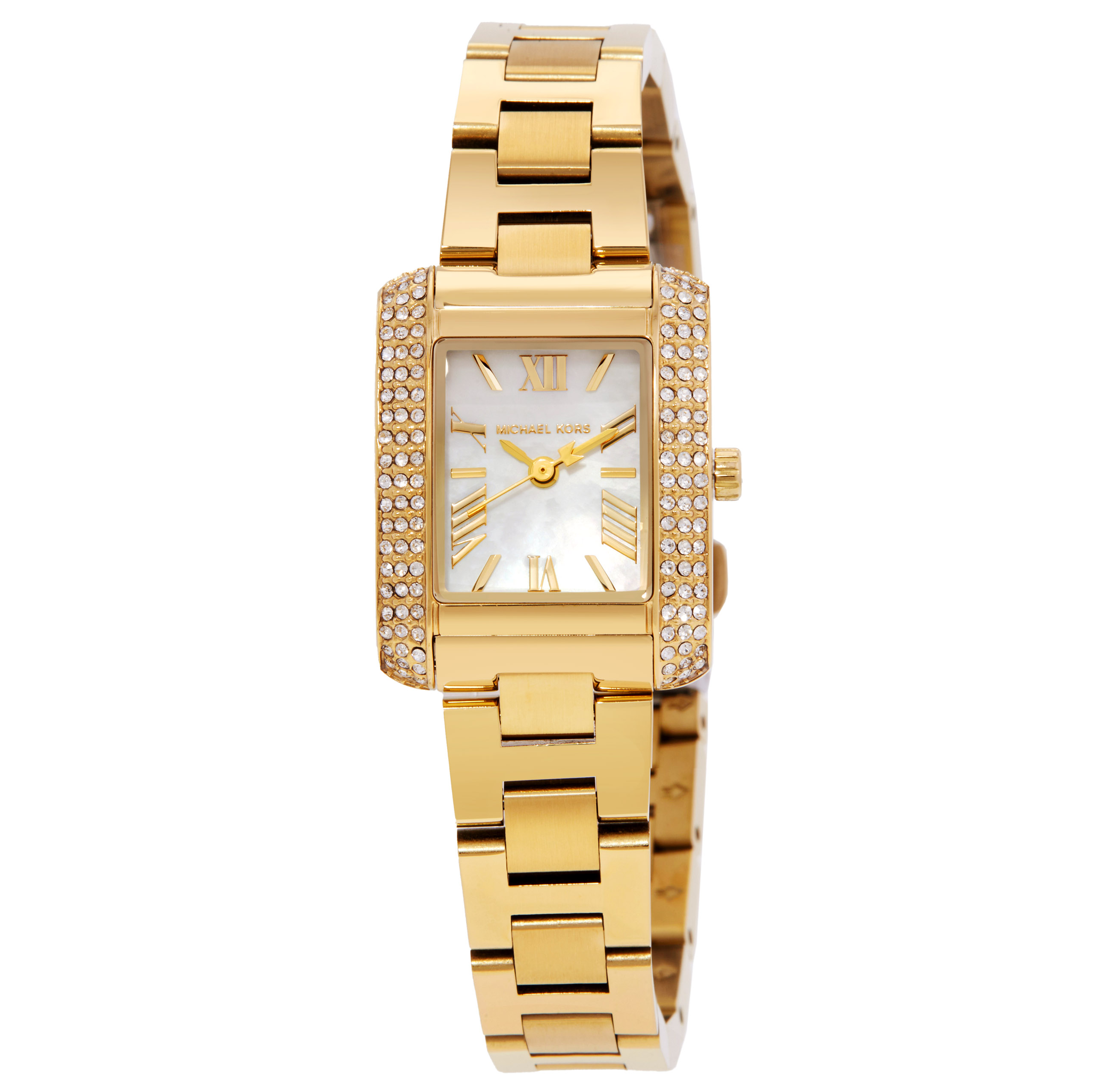 Michael Kors Emery Quartz White Mother of Pearl Dial Ladies Watch MK4867