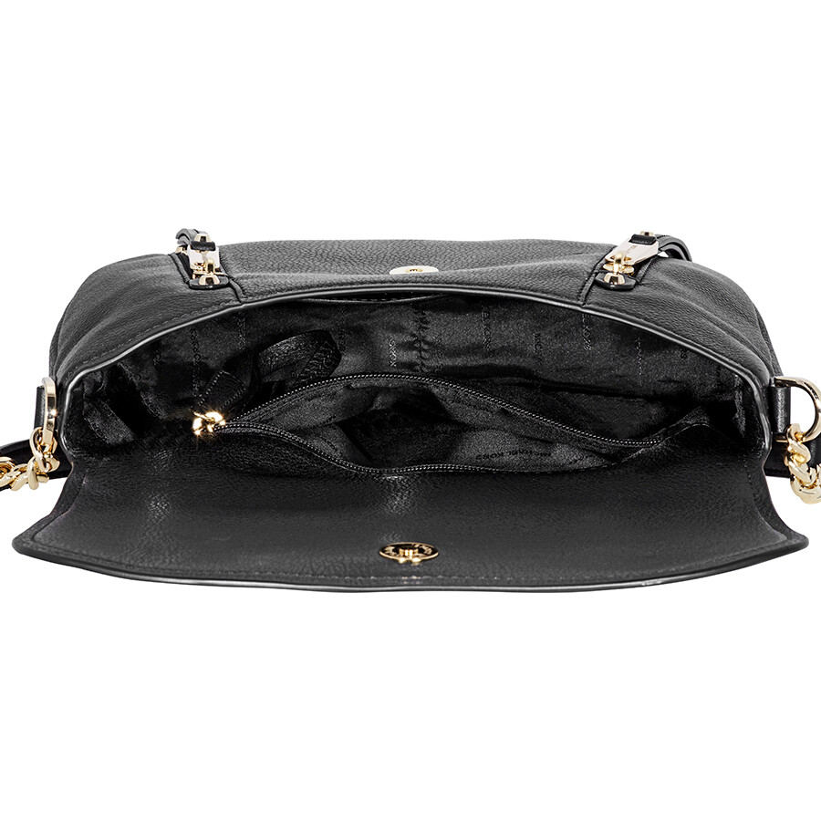 Michael Kors Evie Medium Learher Shoulder Bag Black Michael Kors