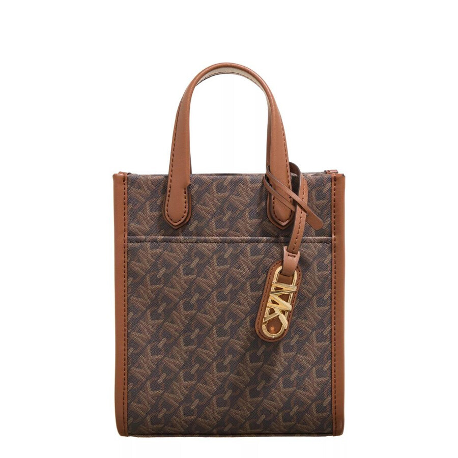 Michael Kors Gigi Extra-small Empire Signature Logo Crossbody Bag In Brown