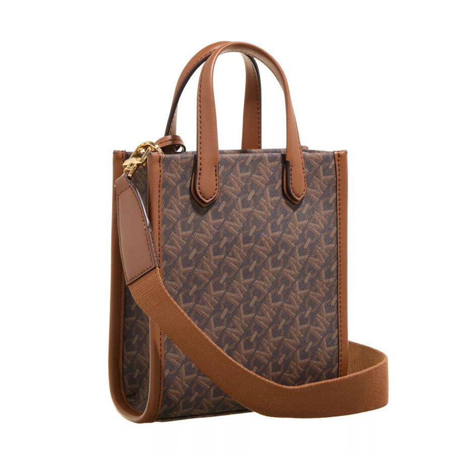 Michael Kors Gigi Extra-small Empire Signature Logo Crossbody Bag In Brown