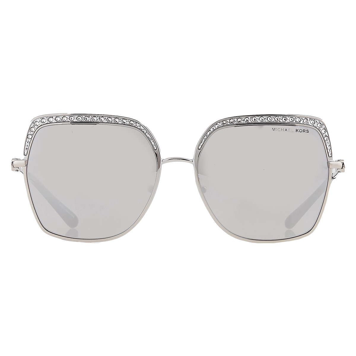 Michael Kors Greenpoint Silver Mirror Square Ladies Sunglasses 
