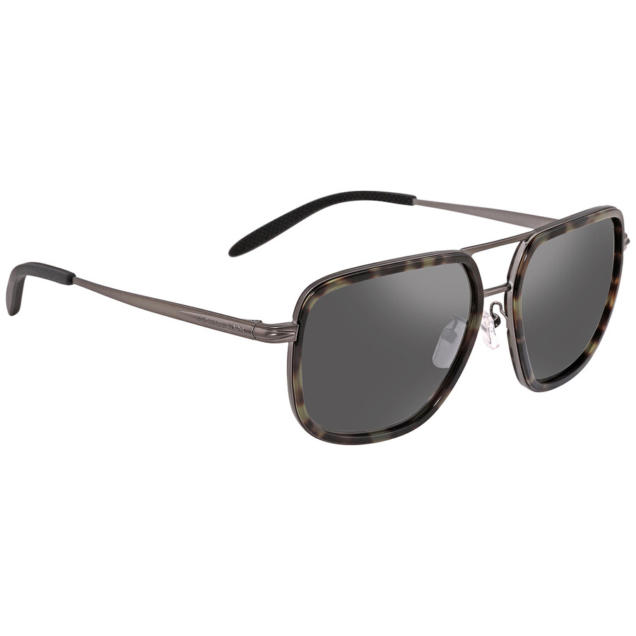 Michael Kors Del Ray Gunmetal Mirrored Rectangular Men's Sunglasses Mk1110 10026g 59 In Gun Metal / Gunmetal