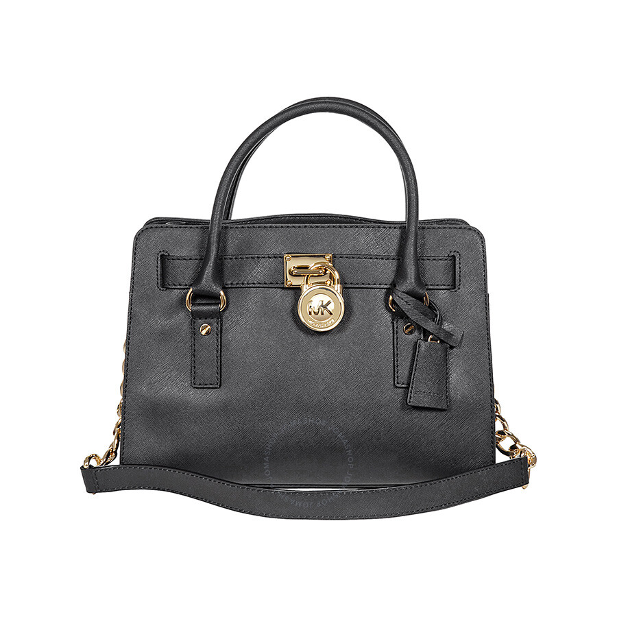 Michael Kors Hamilton Satchel Handbag - Black - Hamilton - Michael Kors - Handbags - Jomashop