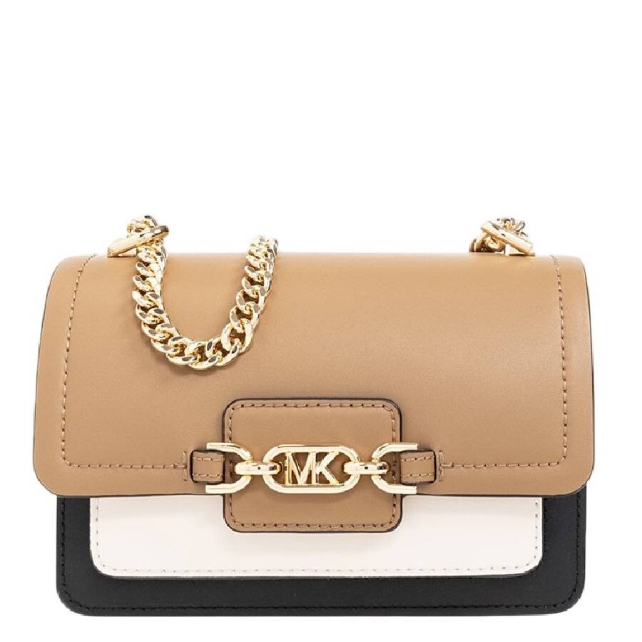 Michael Kors Heather Chain-link Crossbody Bag In Beige