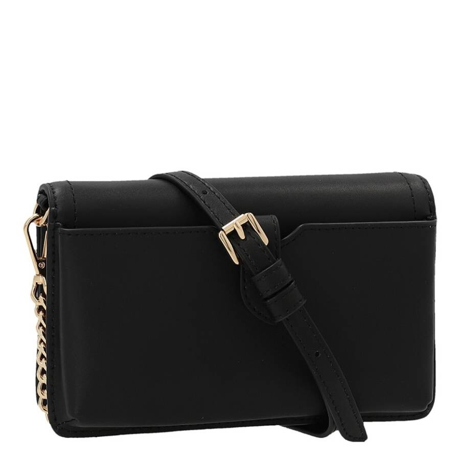 Michael Kors Heather Extra-small Leather Crossbody Bag - Black In Black