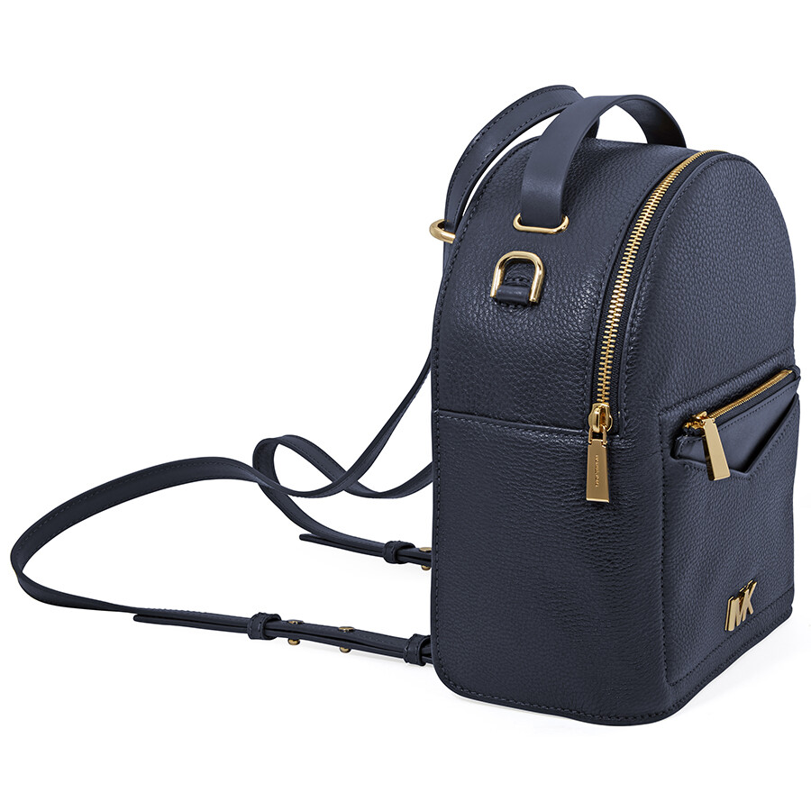 Michael Kors Jessa Small Pebbled Leather Convertible Backpack Admiral