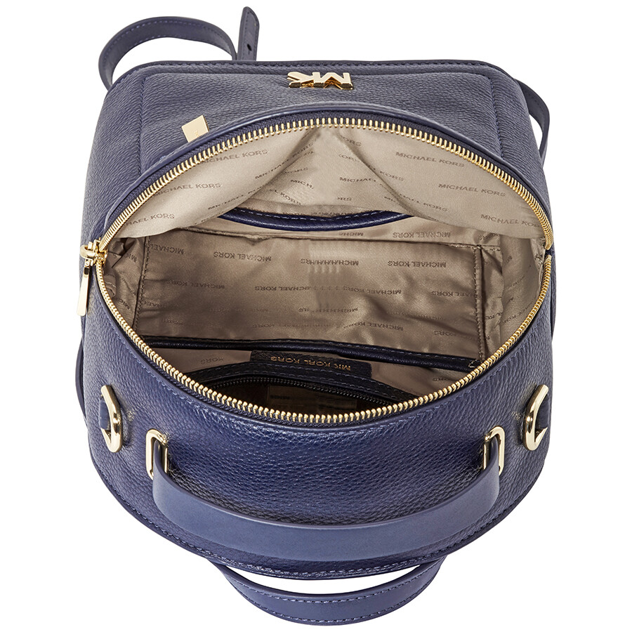 Michael Kors Jessa Small Pebbled Leather Convertible Backpack Admiral