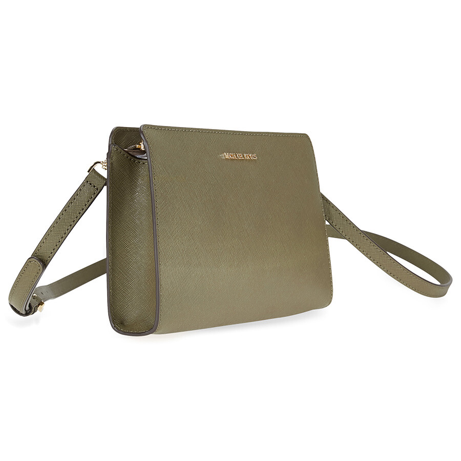 Michael Kors Jet Set Large Crossbody Clutch Olive Jet Set Michael
