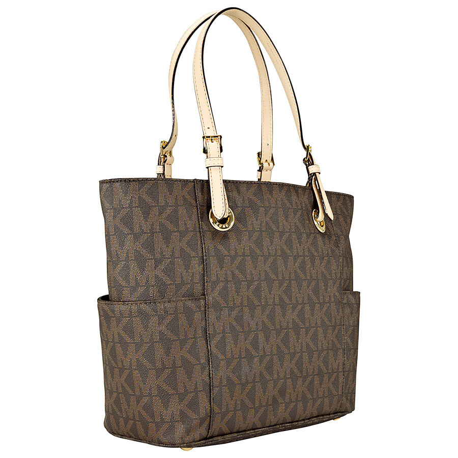 michael kors jet set signature logo tote