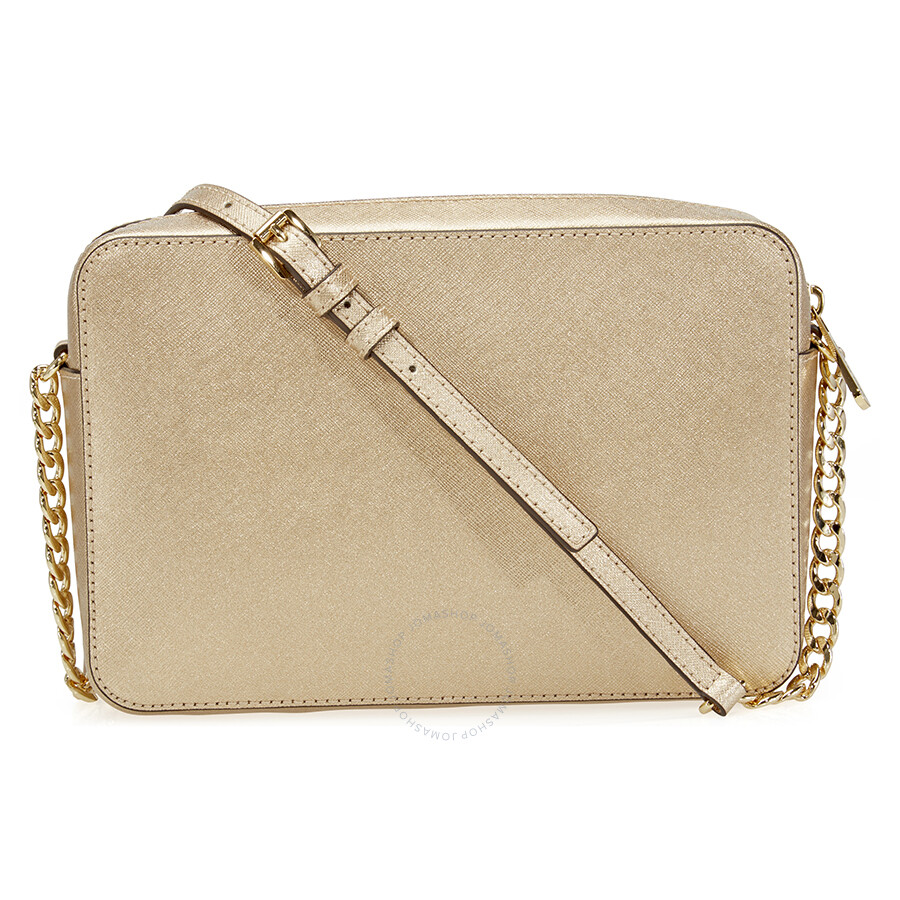 Michael Kors Jet Set Travel Large Crossbody Pale Gold Jet Set Michael Kors Handbags