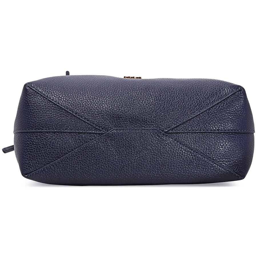 Michael Kors Junie Large Pebbled Leather Messenger Bag Admiral