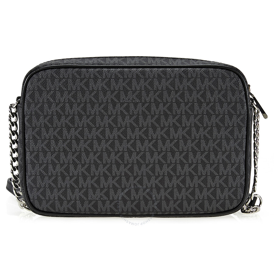 Michael Kors Large Jet Set Signature Crossbody Black Jet Set