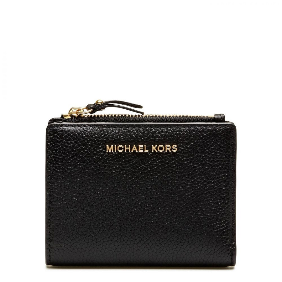 小物 MICHAEL KORS 34F9GJ6F2L 001 BLACK Michael Kors Leather Billfold Wallet 34F9GJ6F2L-001