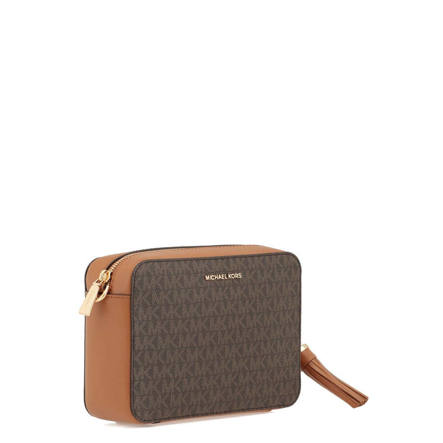 Michael Kors Cross-body Bag With Adjustable Chain Strap In Brown