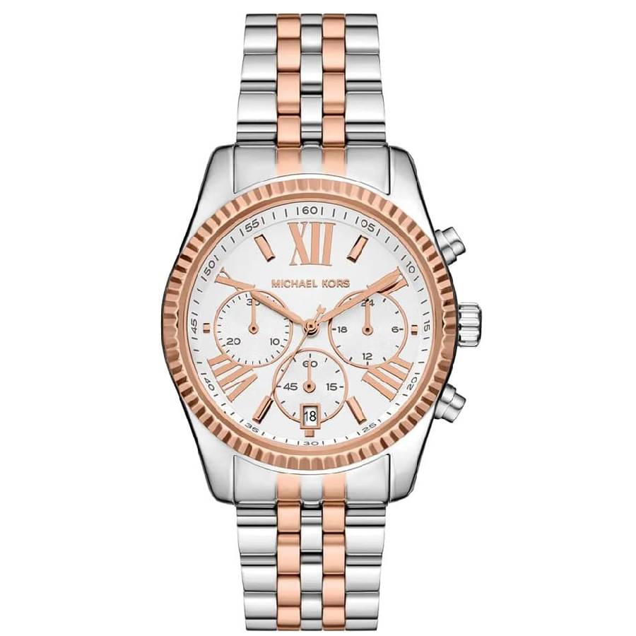 Michael Kors Lexington Chronograph Quartz White Dial Watch MK4985