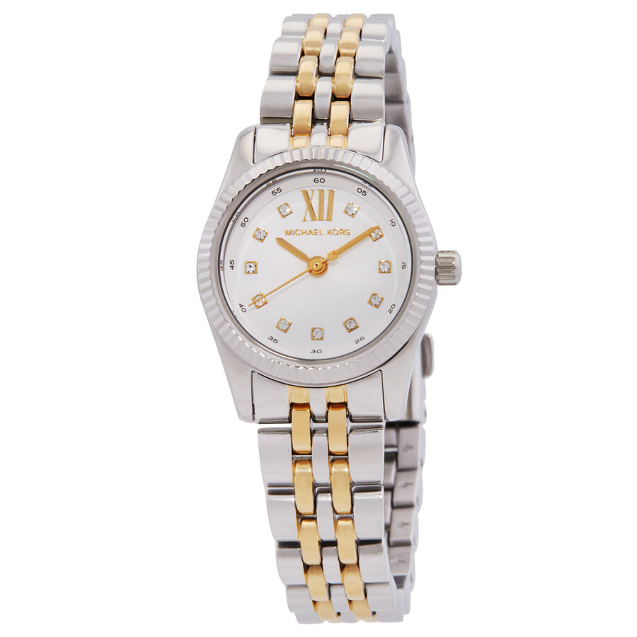 Michael Kors Lexington Quartz Crystal White Dial Two-Tone