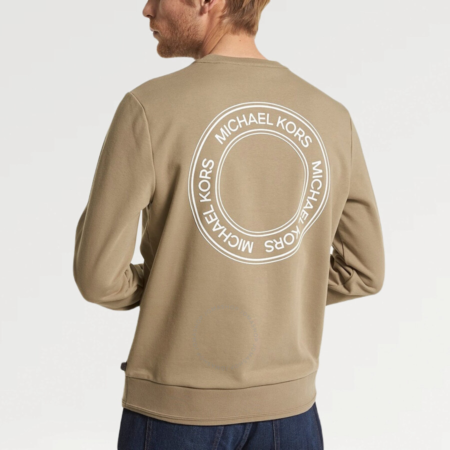 Michael Kors Logo French Terry Blend Sweatshirt In Green