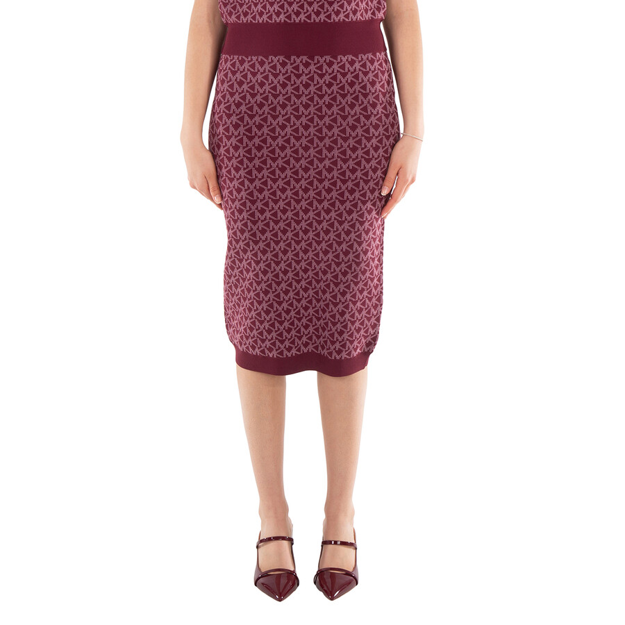 Logo Jacquard High-Waisted Skirt