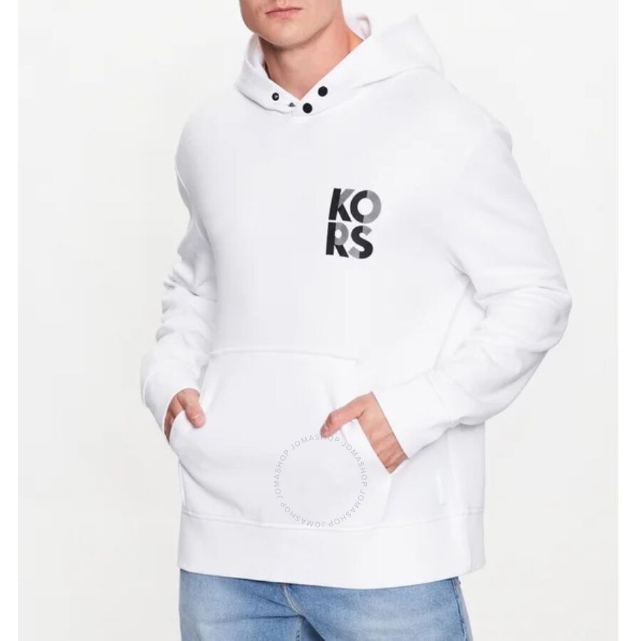 Michael Kors Transistor Logo-print Hoodie In White