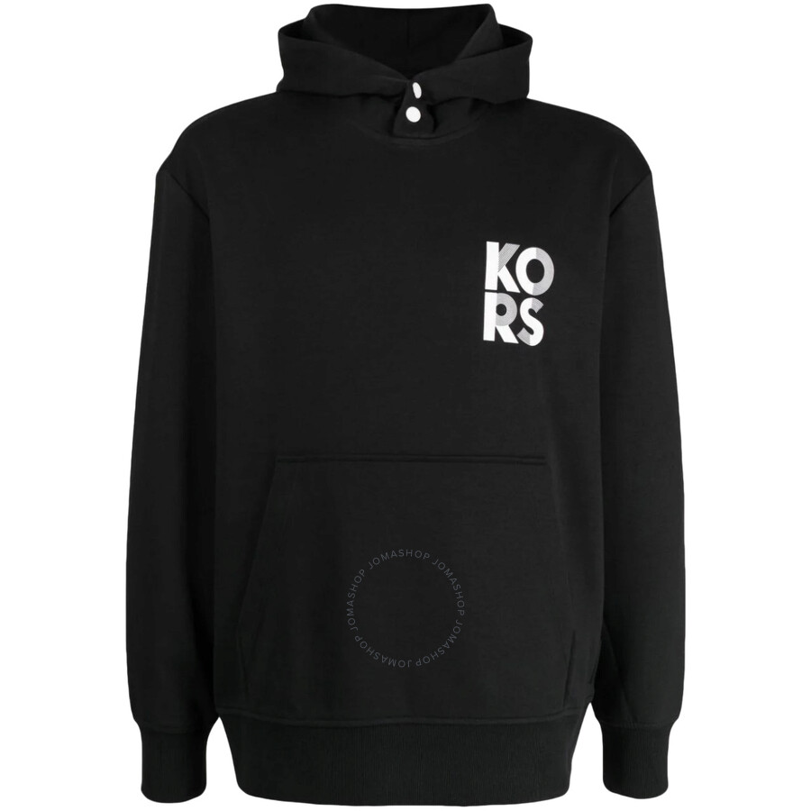 Michael Kors Logo-print Cotton-blend Hoodie In Black