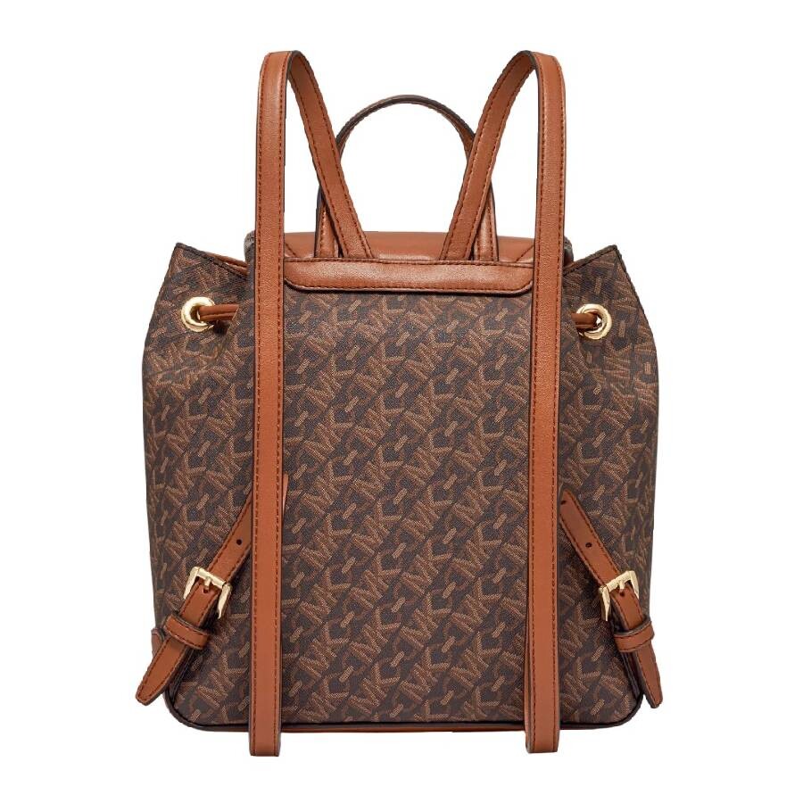 Michael Kors Logo-print Leather Backpack In Brown