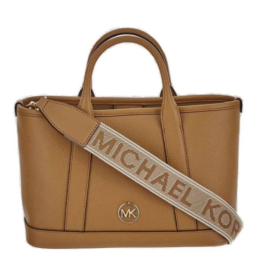 Michael Kors Luisa Small Leather Satchel In Brown