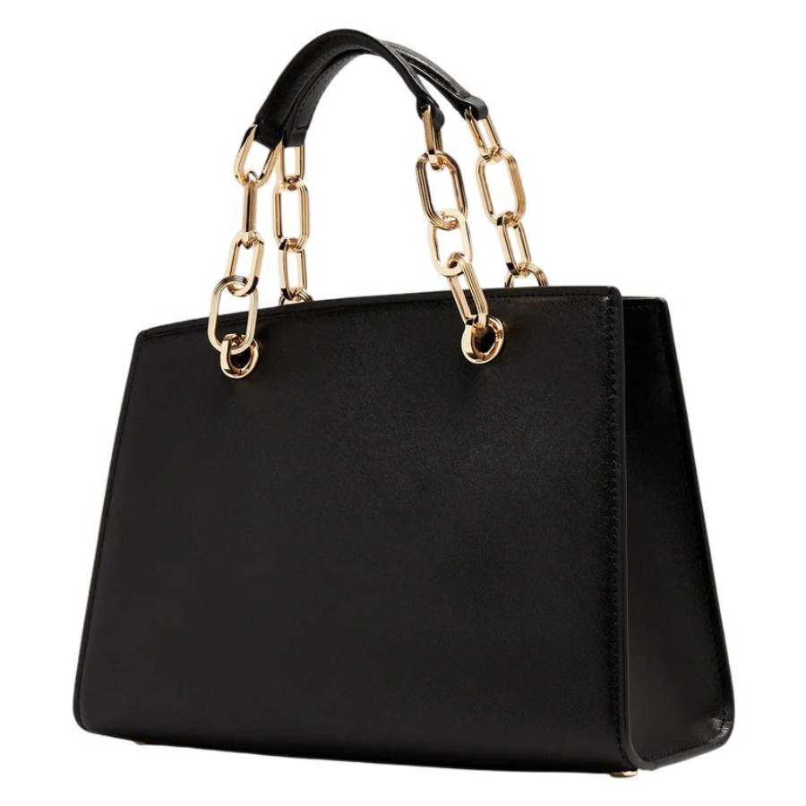 Michael Kors Medium Cynthia Leather Satchel In Black