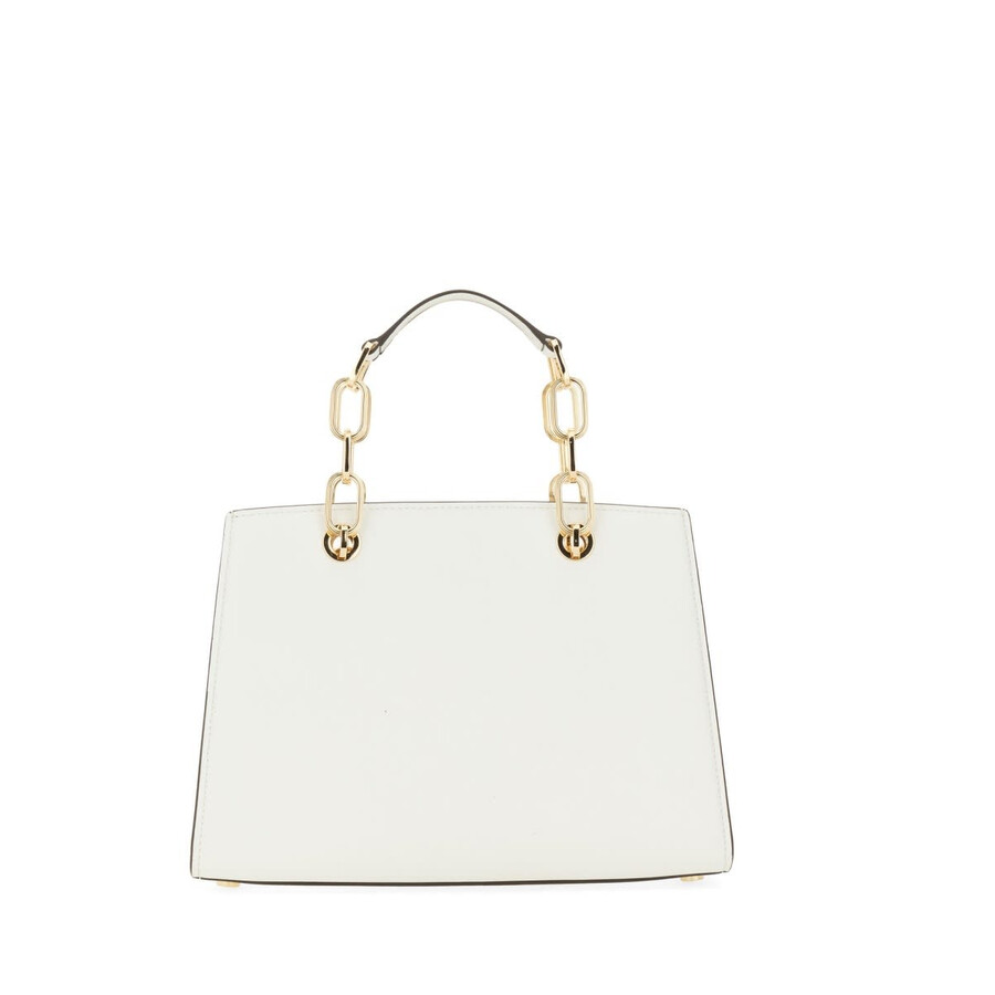Michael Kors Medium Cynthia Leather Satchel In White