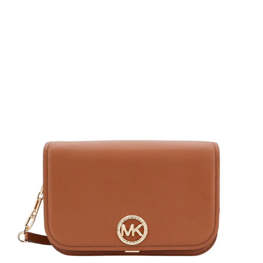 Michael Kors Medium Delancey Leather Messenger Bag In Brown
