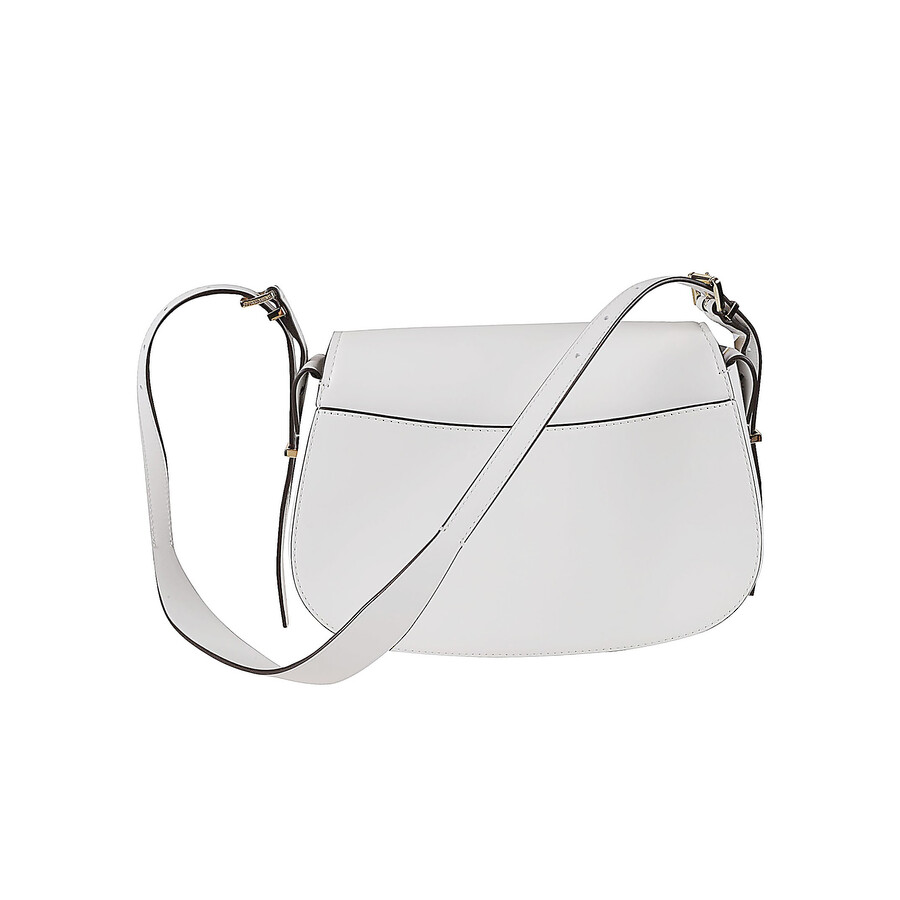 Michael Kors Collection Medium Flam Messenger Bag In White