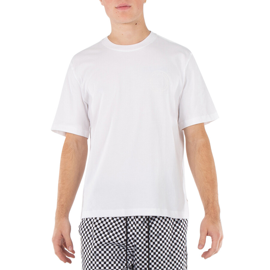 Michael Kors Mens Gingham Short Sleeve Button-down Shirt In White