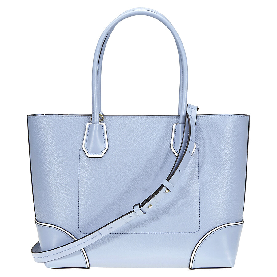 Michael Kors Mercer Gallery Medium Leather Tote Pale Blue Michael Kors Mercer Gallery Medium Leather Tote Pale Blue