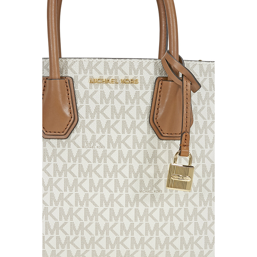 Michael Kors Mercer Signature Messenger Bag Vanilla Handbags