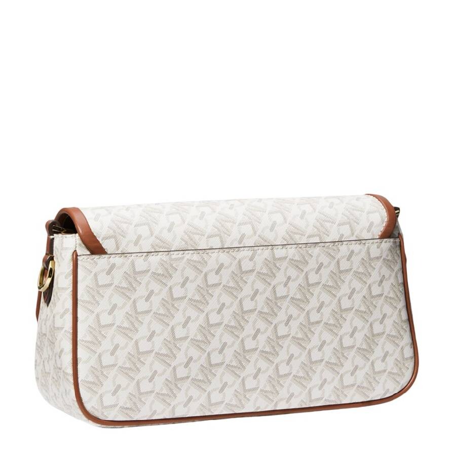 Michael Kors Monogram Shoulder Bag In Beige