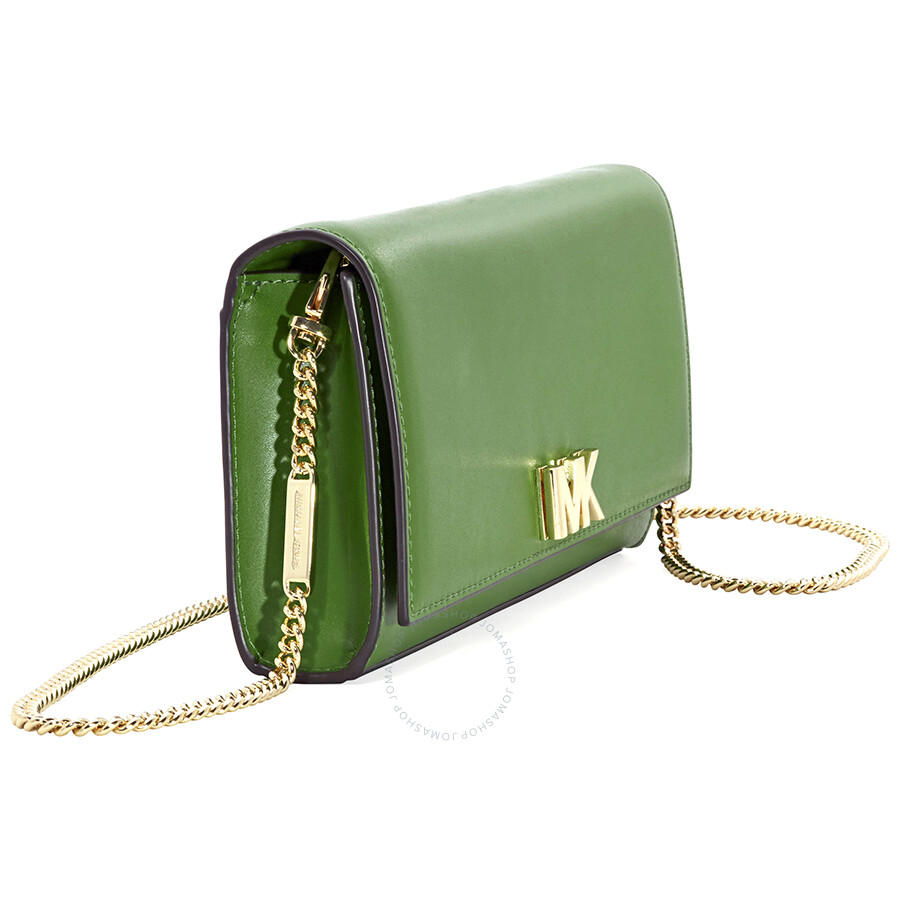 Michael Kors Mott Large Chain Wallet True Green Michael Kors Handbags