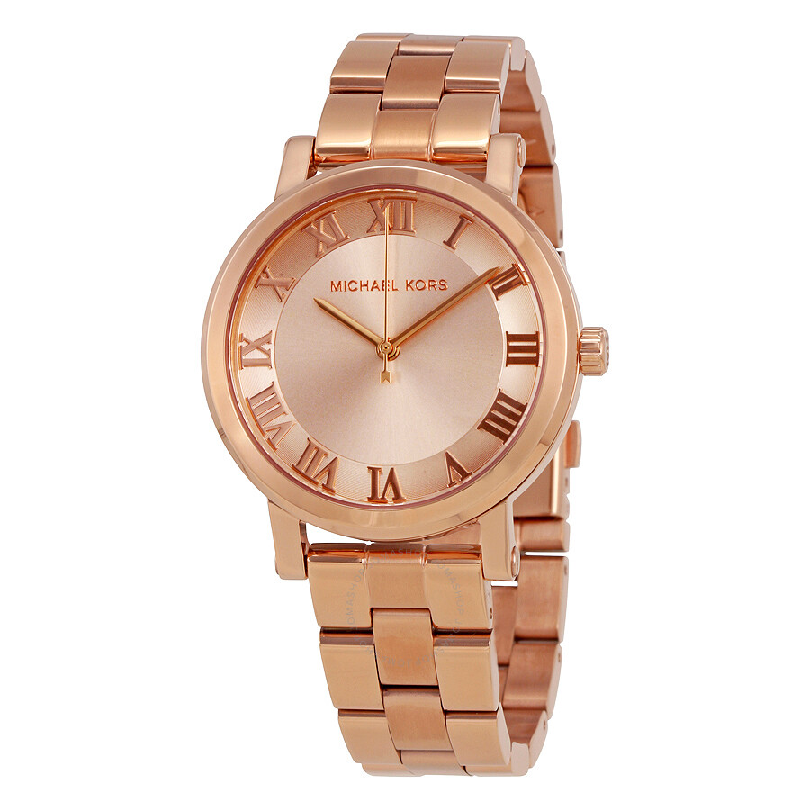 michael kors norie rose gold watch