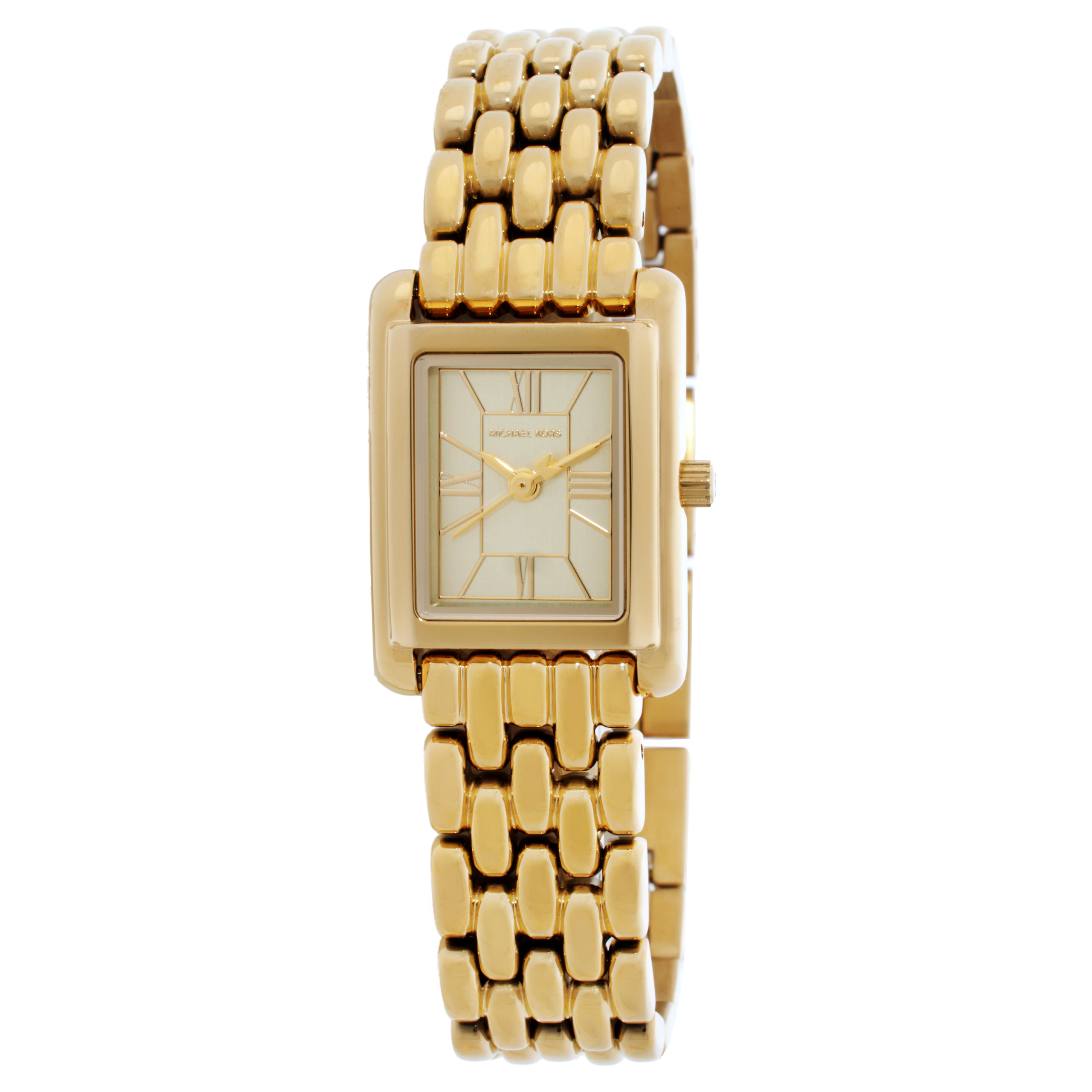 Michael Kors Petite Essex Quartz Gold Dial Ladies Watch MK4997