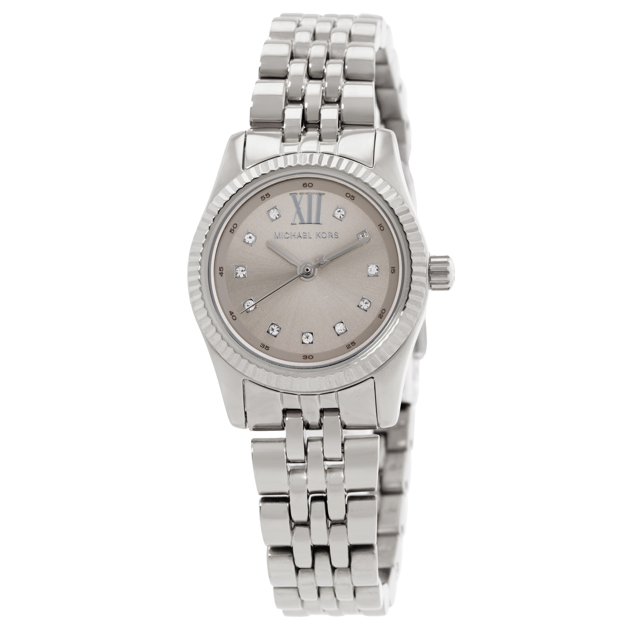 Michael Kors Petite Lexington Quartz Silver Dial Ladies Watch MK4843