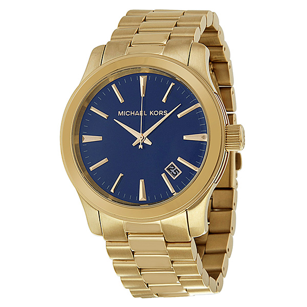 Michael Kors Runway Blue Dial Gold-tone 