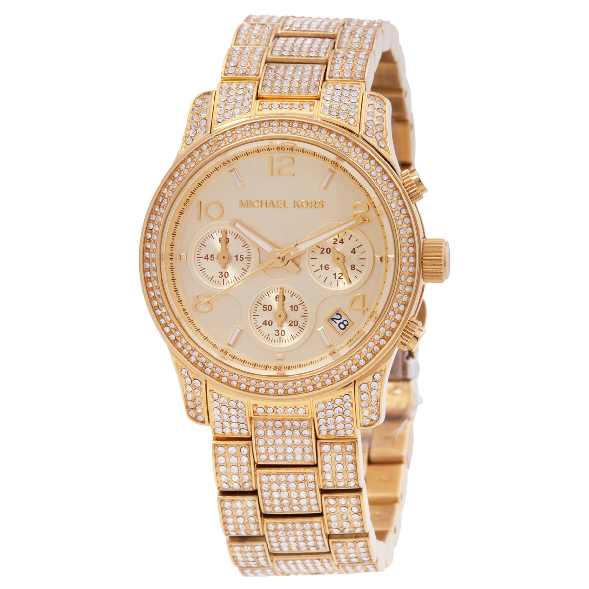Michael Kors Runway Pav -tone Watch - Gold