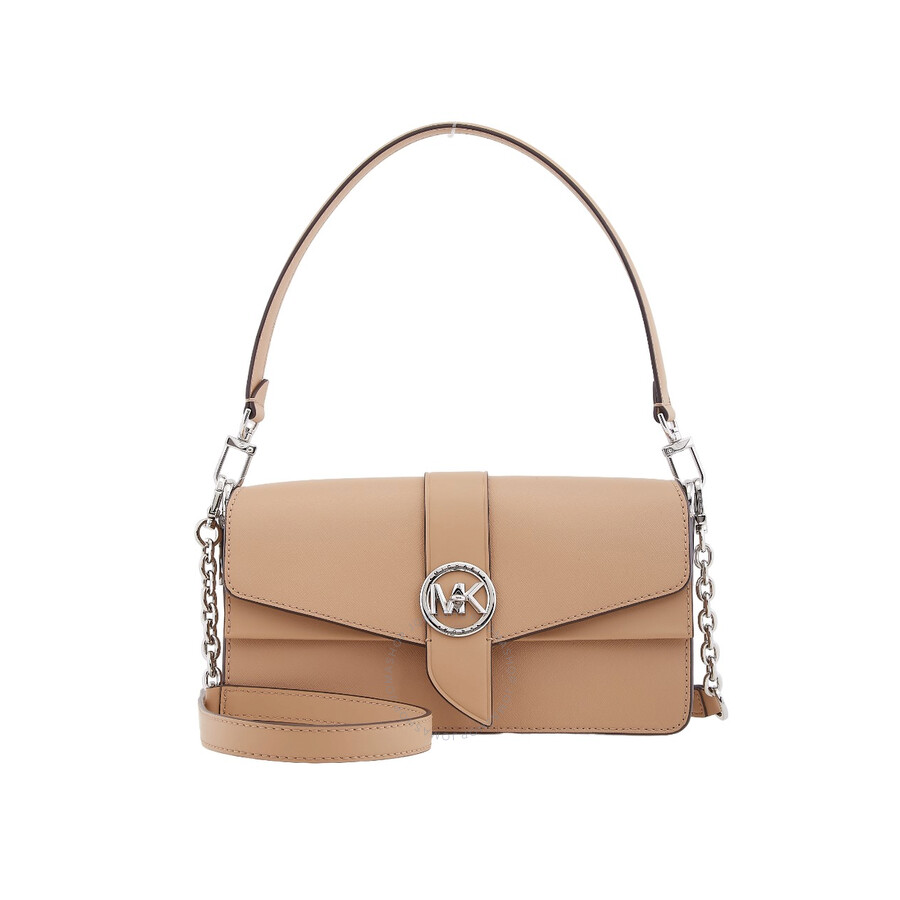 Michael Kors Saffiano Leather Shoulder Bag In Yellow