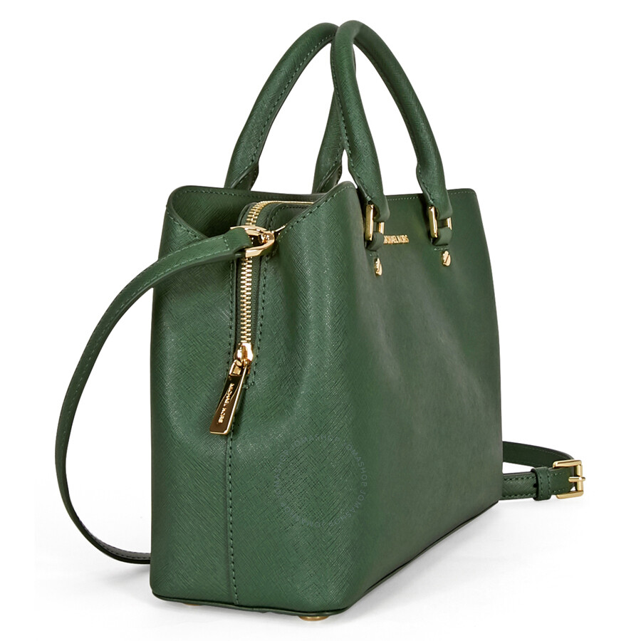 Michael Kors Savannah Leather Satchel - Moss - Savannah - Michael Kors ...