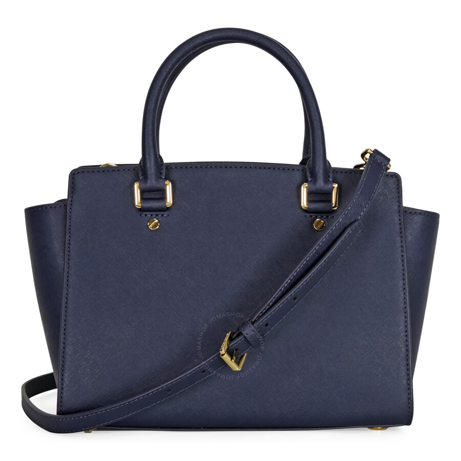 Michael Kors Selma Saffiano Leather Medium Satchel Admiral Michael Kors Selma Saffiano Leather Medium Satchel Admiral